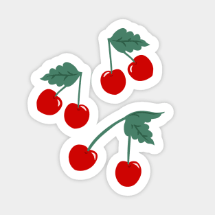 Cherry Kitsch on Pink Sticker